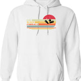 Eat Sleep Padel Repeat Funny Padel Tennis Hoodie - White