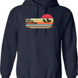 Eat Sleep Padel Repeat Funny Padel Tennis Hoodie - Navy