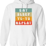 Eat Sleep Pinball Funny Pinball Hoodie - Sarcastic Humor Graphic Hoodie - White