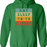 Eat Sleep Pinball Funny Pinball Hoodie - Sarcastic Humor Graphic Hoodie - Green