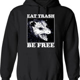 Eat The Rich Hoodie - Retro Graphic Pullover Hoodie for Men & Women - Black