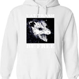 Eat The Rich Hoodie - Retro Graphic Pullover Hoodie for Men & Women - White