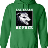 Eat The Rich Hoodie - Retro Graphic Pullover Hoodie for Men & Women - Green