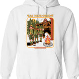 Eat Trash Be Free Hoodie - Retro Graphic Pullover Hoodie for Men & Women - White