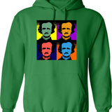 Eddie And The Werewolf Hoodie - Retro Graphic Pullover Hoodie for Men & Women - Green