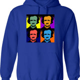 Eddie And The Werewolf Hoodie - Retro Graphic Pullover Hoodie for Men & Women - Blue