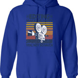 Edgar Allen Poe Pop Art Hoodie - Retro Graphic Pullover Hoodie for Men & Women - Blue