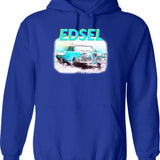 Eds Bar And Swill Vintage Hoodie - Retro Graphic Cosy Pullover - Blue