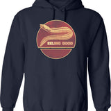 Edwardian Gentleman Fox Hoodie - Retro Graphic Pullover Hoodie for Men & Women - Navy