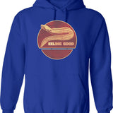 Edwardian Gentleman Fox Hoodie - Retro Graphic Pullover Hoodie for Men & Women - Blue