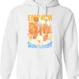 Eemjjnem0011 Hoodie - Retro Graphic Pullover Hoodie for Men & Women - White