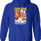 Eemjjnem0011 Hoodie - Retro Graphic Pullover Hoodie for Men & Women - Blue