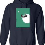 El Chupacabra Hoodie - Retro Graphic Pullover Hoodie for Men & Women - Navy