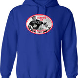 Elbows Up Canada Est. 1867 Vintage Canadian Maple Leaf Design Hoodie - Blue