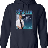 Elliot Stabler 90S Inspired Vintage Homage Graphic Pullover Hoodie - Navy