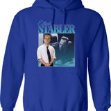 Elliot Stabler 90S Inspired Vintage Homage Graphic Pullover Hoodie - Blue