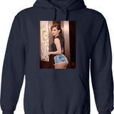 Emma Watson (3) Graphic Pullover Hoodie - Navy