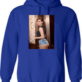 Emma Watson (3) Graphic Pullover Hoodie - Blue