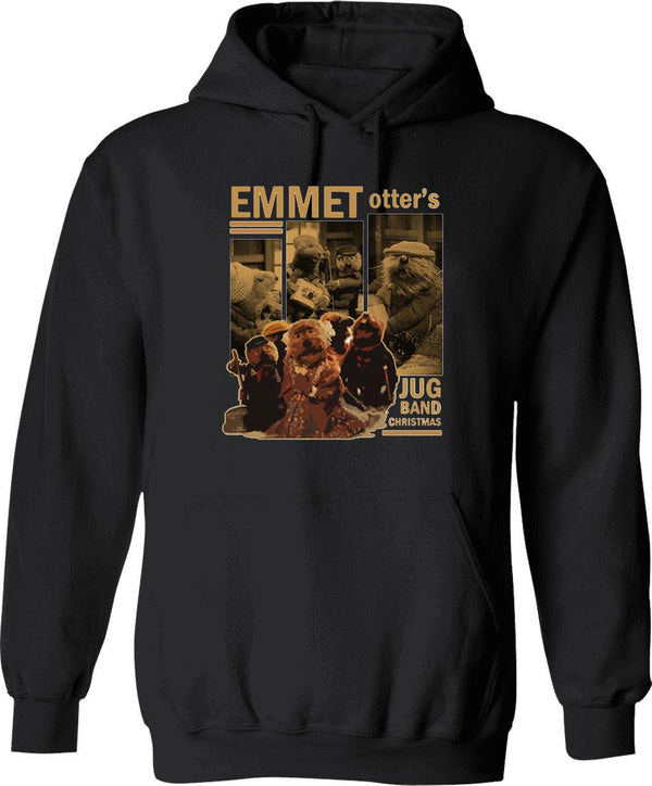 Emmet Otter NewHoodieemmet Otters Retro Jug Band Graphic Pullover Hoodie - Black