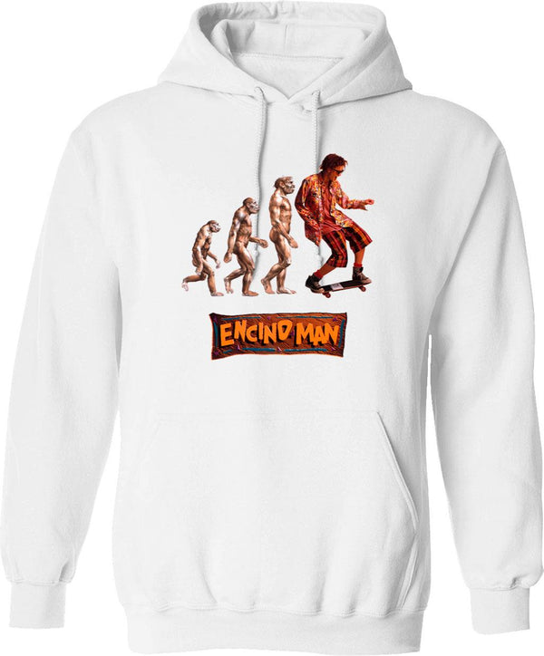 Encino Man Graphic Pullover Hoodie - White