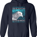 End The Fed Vintage Hoodie - Retro Graphic Cosy Pullover - Navy