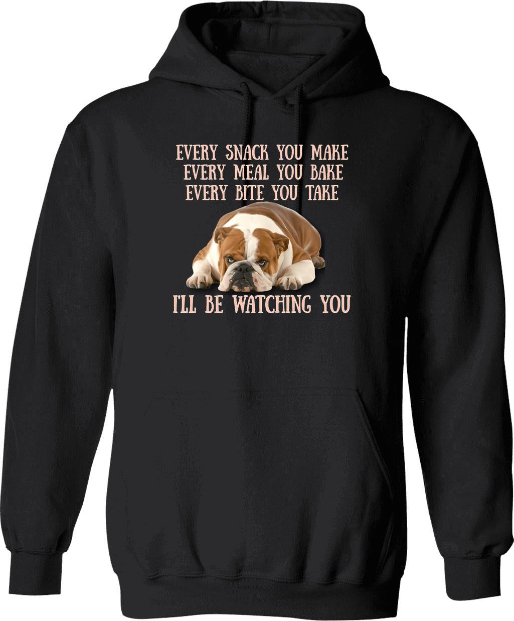 English Bulldog Vintage Retro Sunset Hoodie - Retro Graphic Cosy Pullover - Black