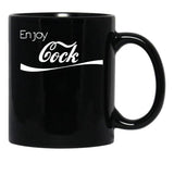 Enjoy Cock Funny Parody Essential Black Coffee Mug, Gift Coffee Mug - Black