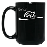 Enjoy Cock Funny Parody Essential Black Coffee Mug, Gift Coffee Mug - Black