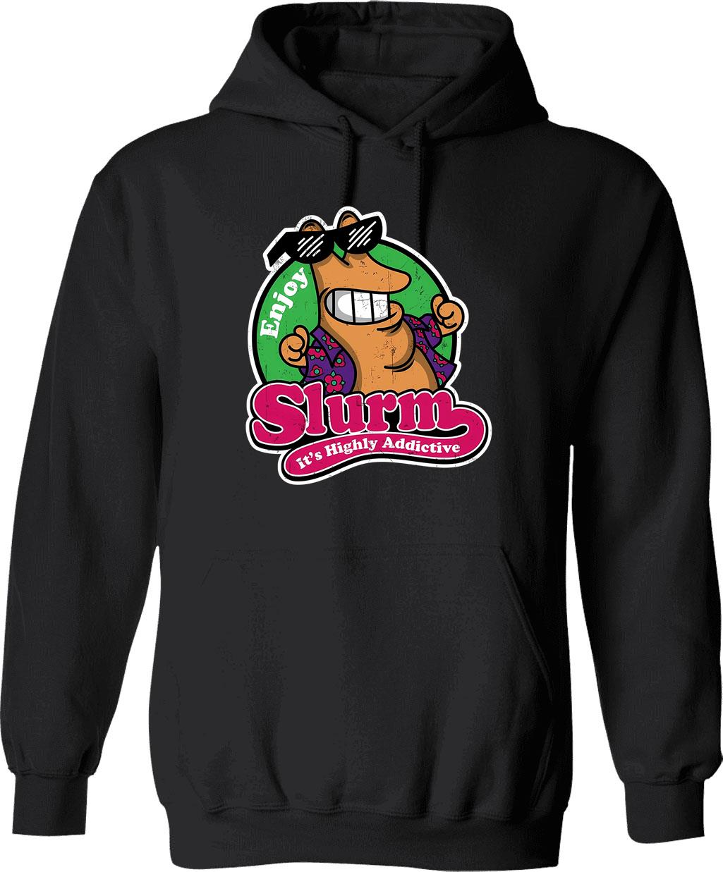 Enjoy Slurm Graphic Pullover Hoodie - Black