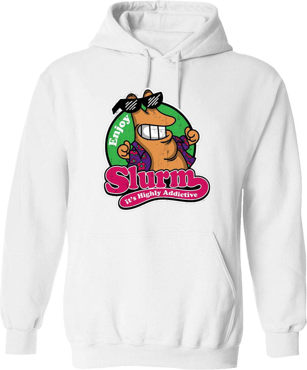 Enjoy Slurm Graphic Pullover Hoodie - White