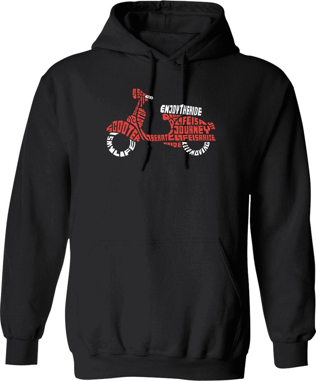 Enjoy The Ride Hoodie - Retro Graphic Pullover Hoodie for Men & Women - Black