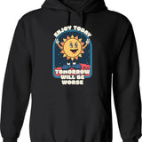 Enjoy The Ride (1) Hoodie - Retro Graphic Pullover Hoodie for Men & Women - Black