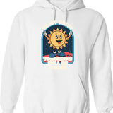 Enjoy The Ride (1) Hoodie - Retro Graphic Pullover Hoodie for Men & Women - White