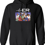Er Tv Show Graphic Pullover Hoodie - Black