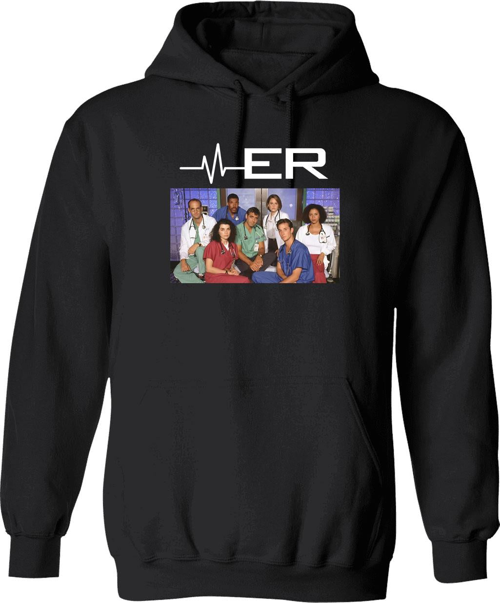Er Tv Show Graphic Pullover Hoodie - Black