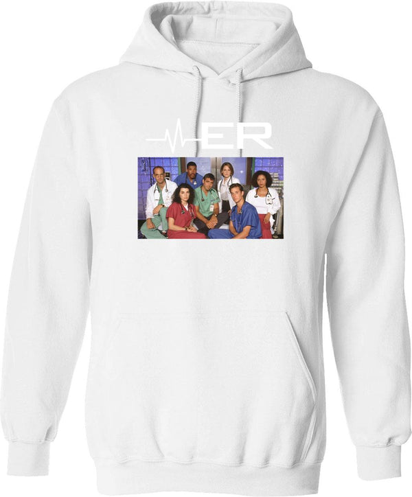 Er Tv Show Graphic Pullover Hoodie - White