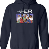 Er Tv Show Graphic Pullover Hoodie - Navy