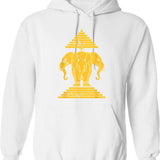 Epithet Erased Hoodie - Retro Graphic Pullover Hoodie for Men & Women - White