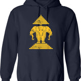 Epithet Erased Hoodie - Retro Graphic Pullover Hoodie for Men & Women - Navy