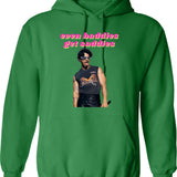 Even Baddies Get Saddies - Joe Jonas Graphic Pullover Hoodie - Green