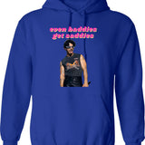 Even Baddies Get Saddies - Joe Jonas Graphic Pullover Hoodie - Blue