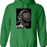 Eve Hoodie - Retro Graphic Pullover Hoodie for Men & Women - Green