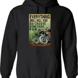 Everything Is Gonna Be Okay Hoodie - Retro Graphic Pullover Hoodie for Men & Women - Black