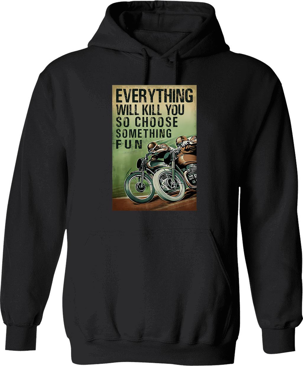 Everything Is Gonna Be Okay Hoodie - Retro Graphic Pullover Hoodie for Men & Women - Black