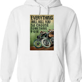 Everything Is Gonna Be Okay Hoodie - Retro Graphic Pullover Hoodie for Men & Women - White