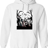 Evil Dead (1) Hoodie - Retro Graphic Pullover Hoodie for Men & Women - White