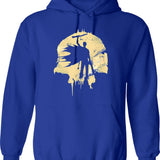 Evil Dead (3) Hoodie - Retro Graphic Pullover Hoodie for Men & Women - Blue