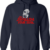 Evil Dead (4) Hoodie - Retro Graphic Pullover Hoodie for Men & Women - Navy