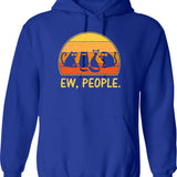 Ew People Hoodie - Retro Graphic Pullover Hoodie for Men & Women - Blue