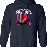 Excuse Me While I Whip This Out Vintage Hoodie - Navy